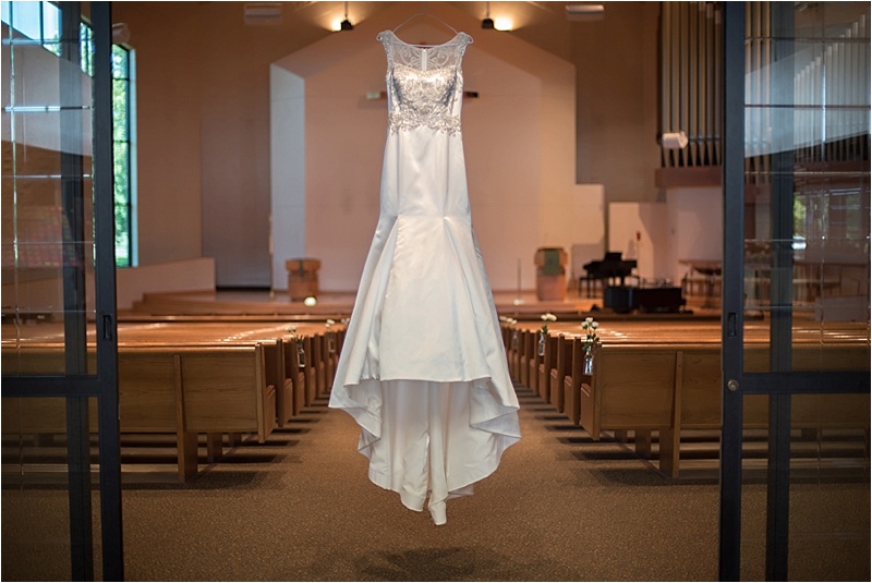 beaded trumpet wedding gown