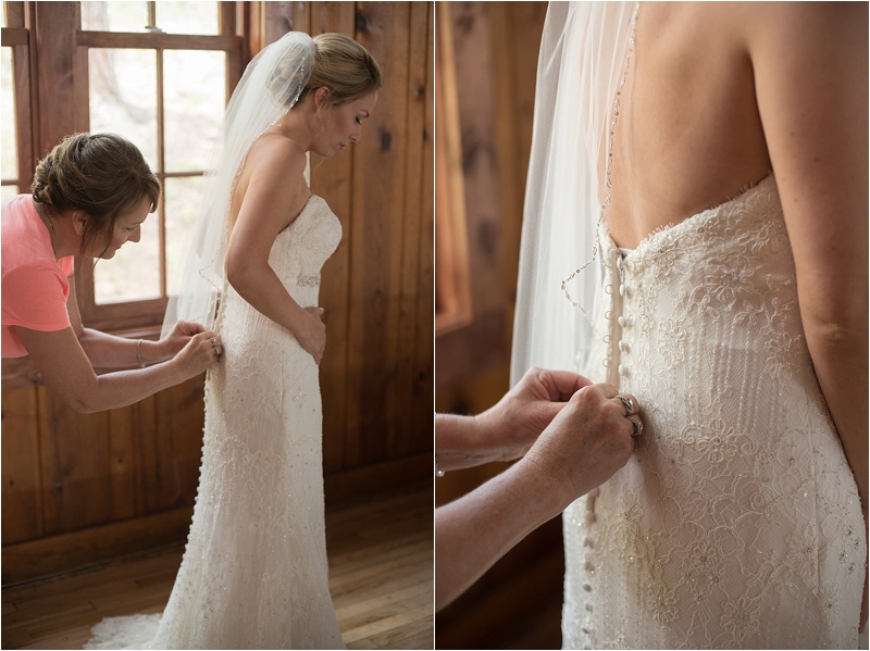 lace strapless ivory wedding gown