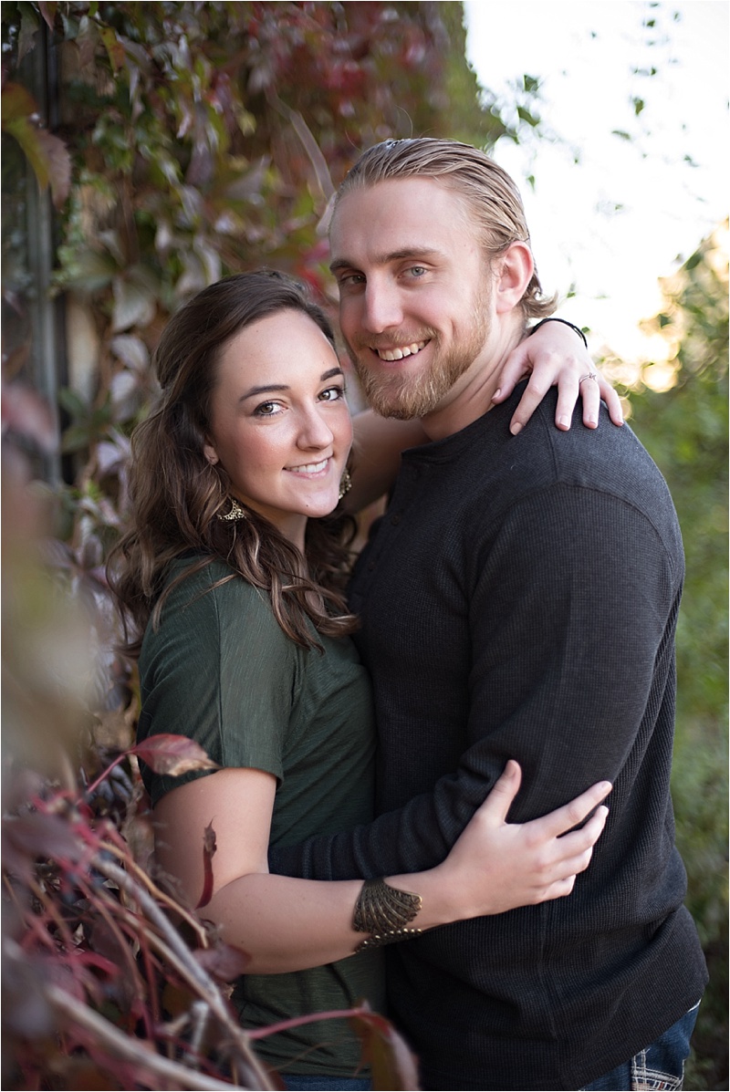 Edgy fall engagement session