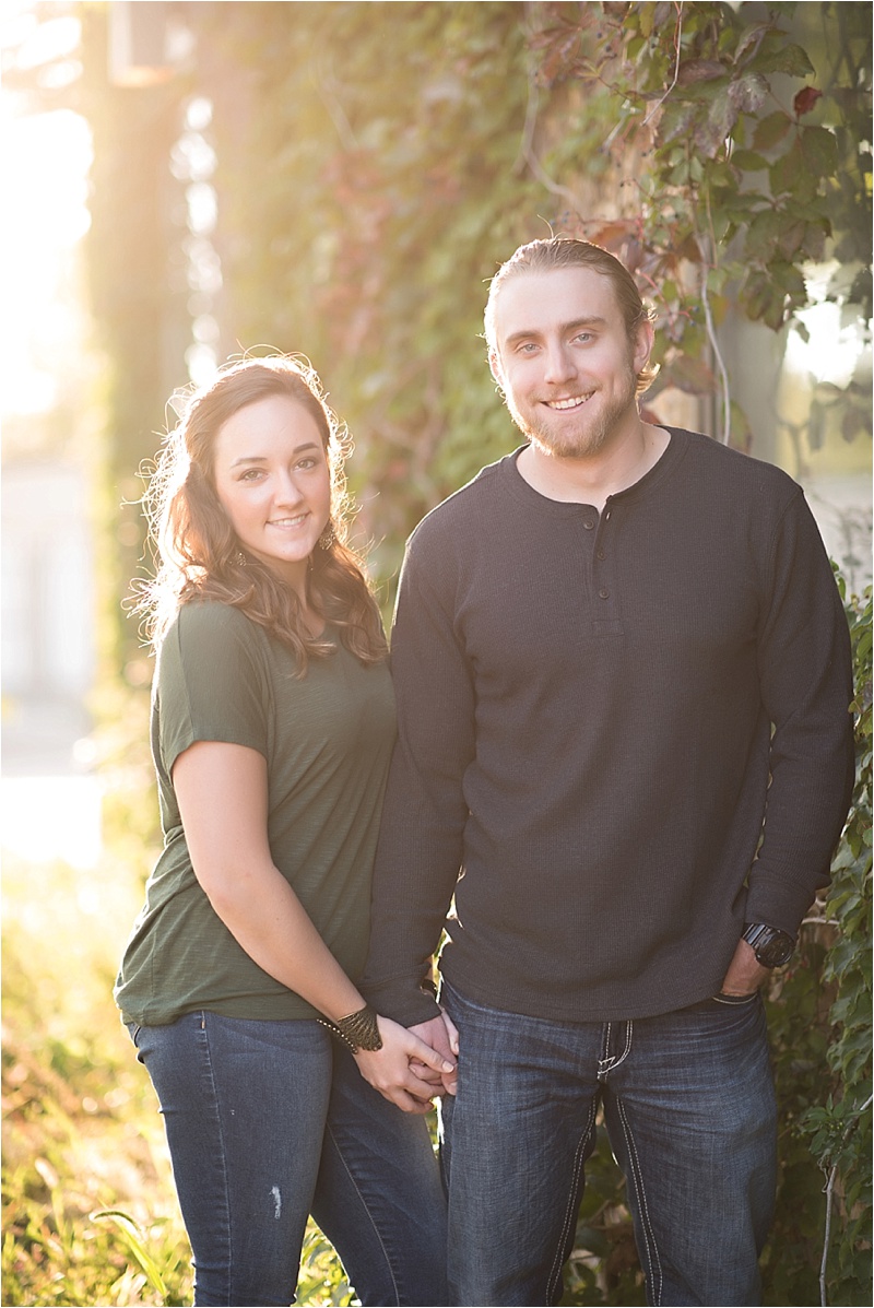 Edgy Fall evening engagement session
