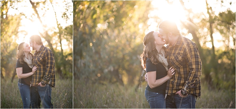 Evening fall engagement session