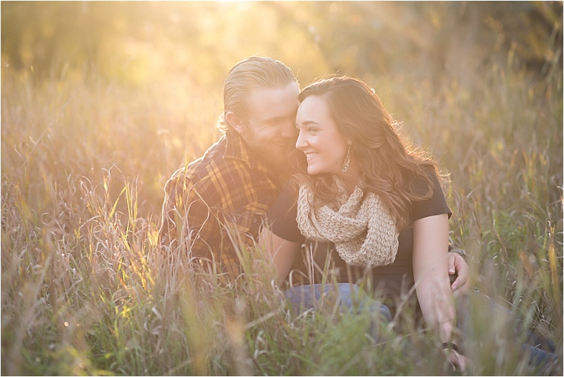 Fall evening engagement session