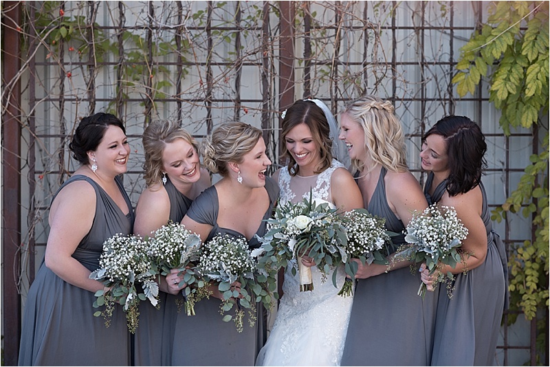 same color different style bridesmaid dresses