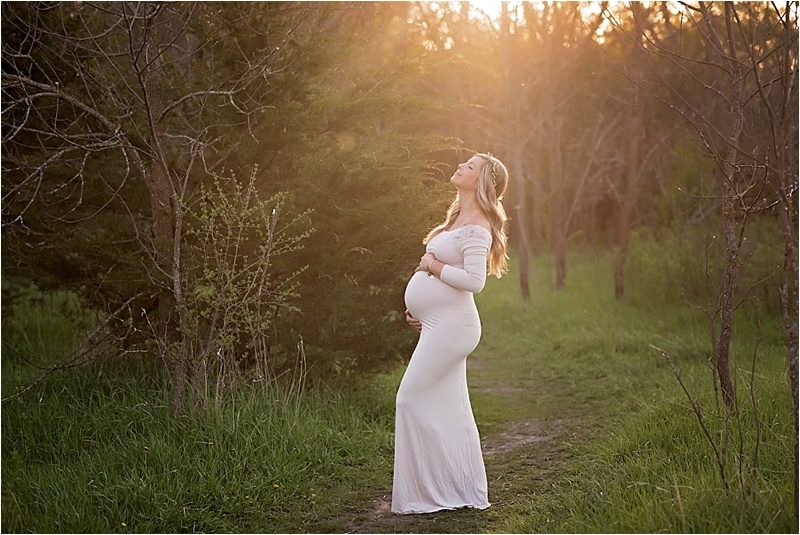 Forest Maternity Session with Fitted Gown
