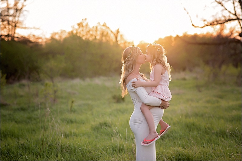 Sunset Mother Daughter Maternity Session | Kate Jones Studios | Sioux Falls, SD