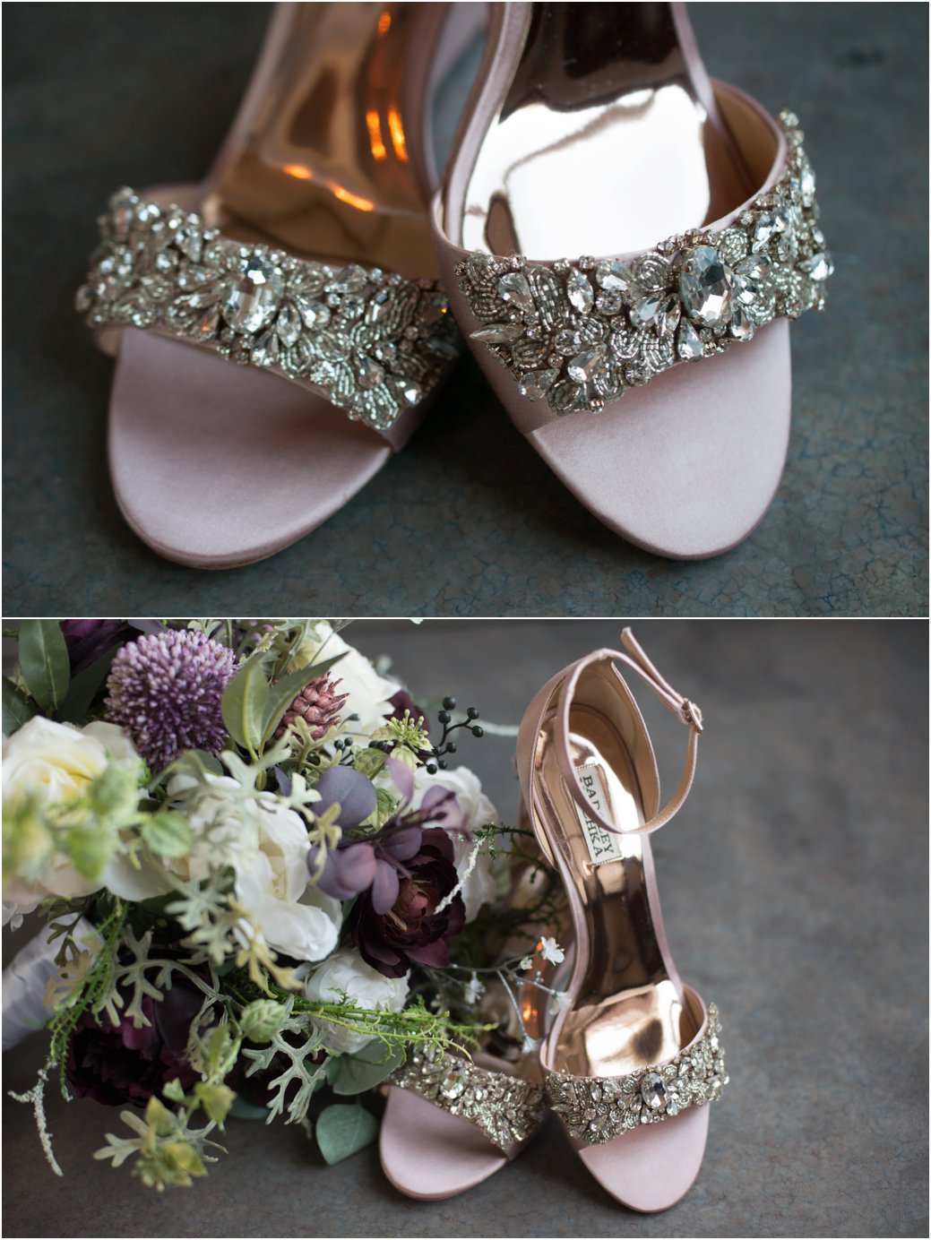 blush pink badgley mischka wedding sandals