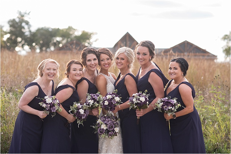 plum bridesmaid dresses with purple florals