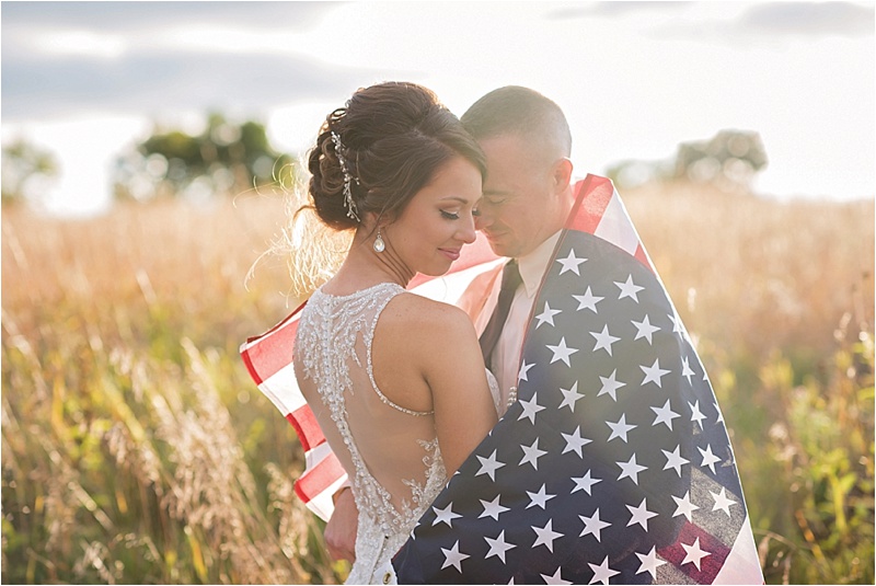 american flag wedding portraits