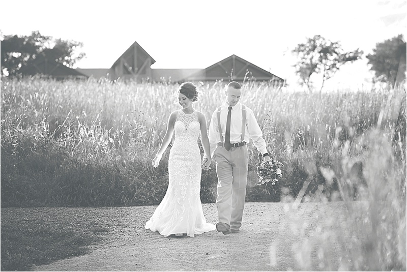 bride and groom walking picture