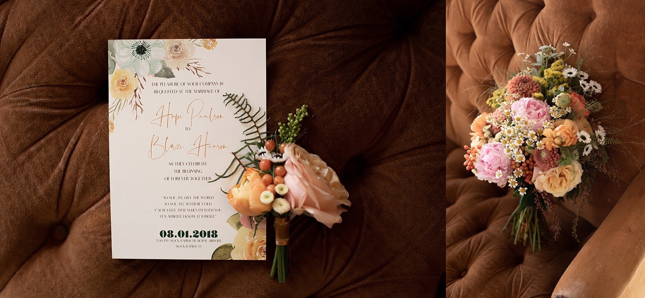 vintage floral wedding invitation suite