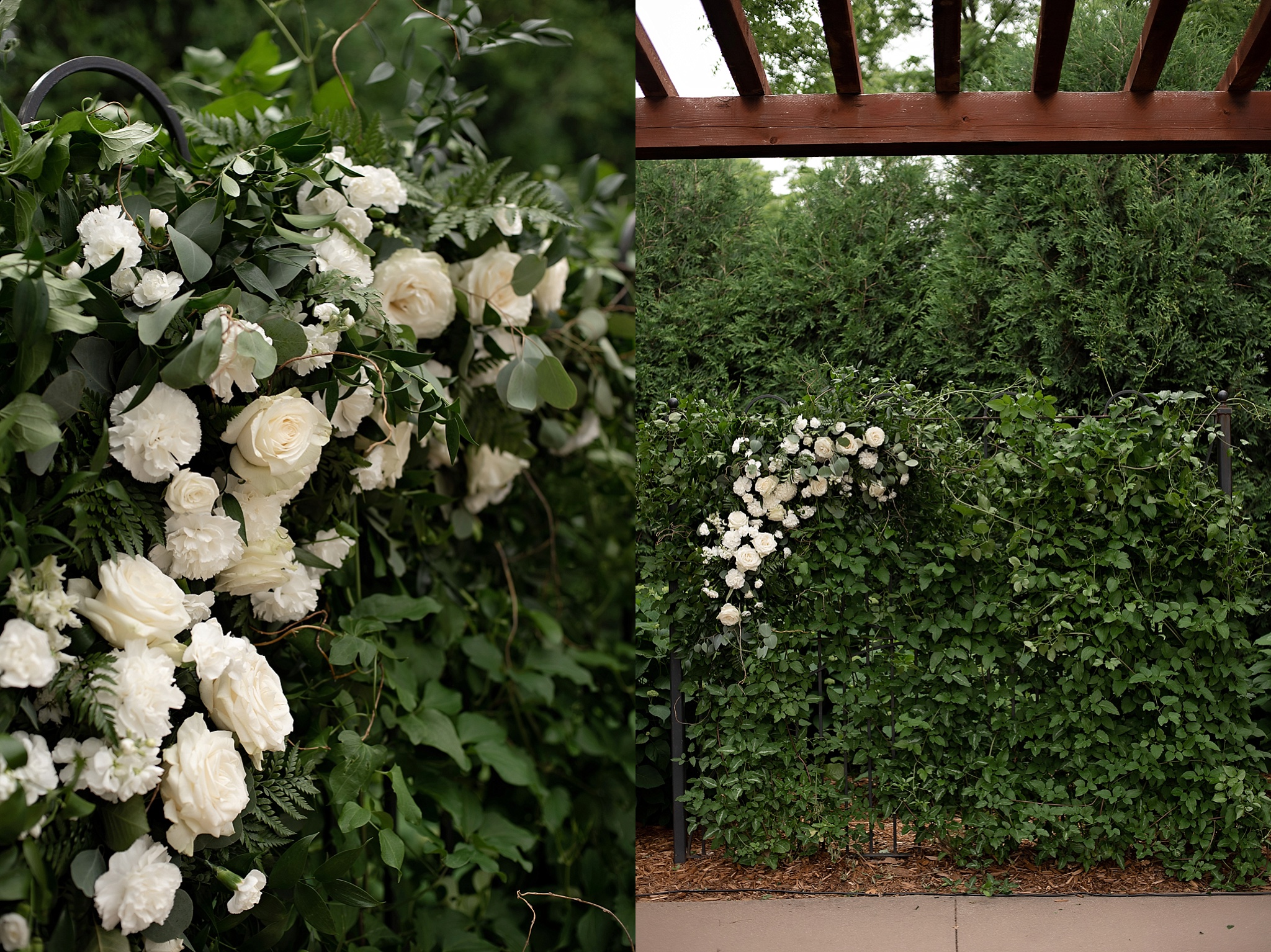 brickhouse florals wedding arch white floral design