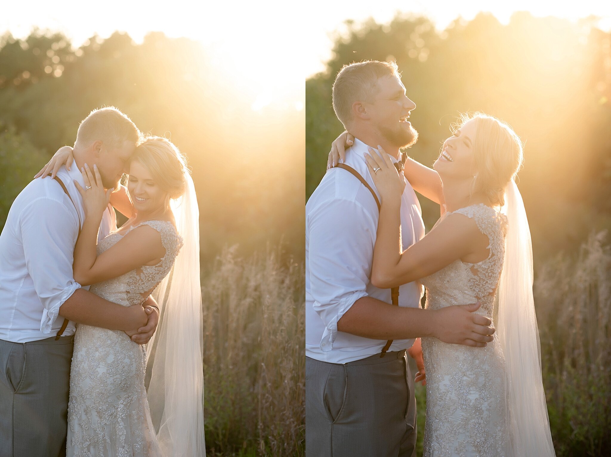 kate jones studios bride and groom sunset portrait wedding photographer