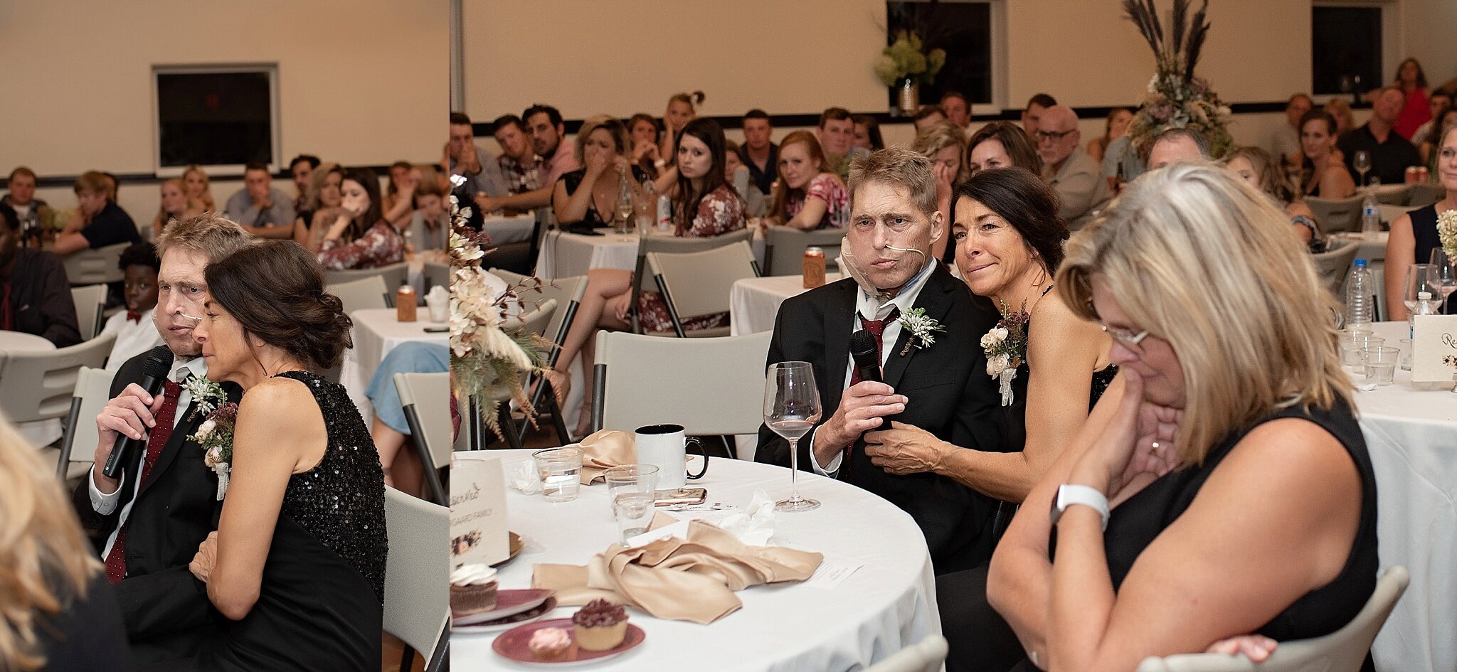 terminally ill father gives a speech at his daughter's wedding