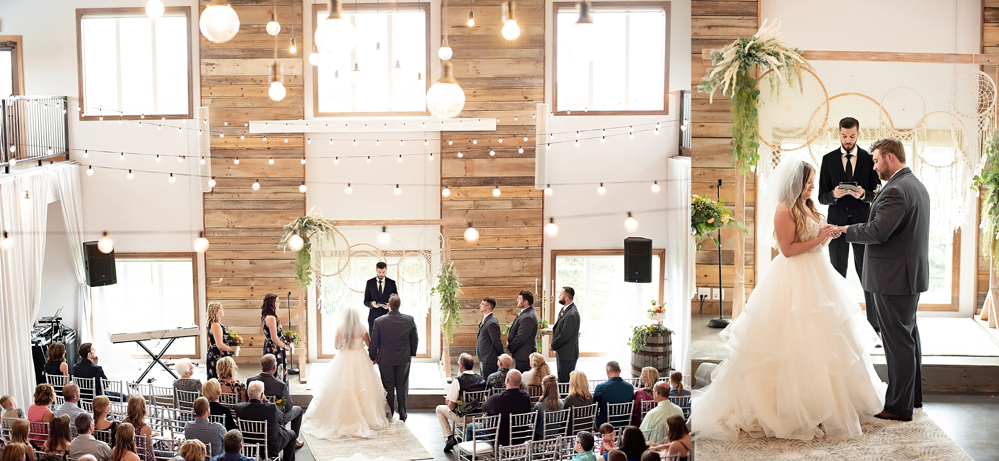ceremony at blue haven barn
