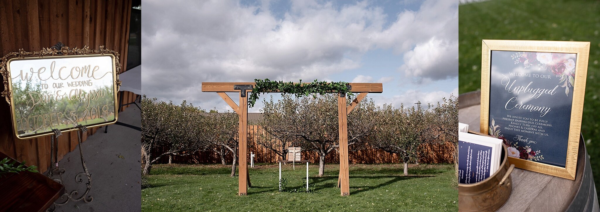 wedding at meadow barn at country orchards south dakota