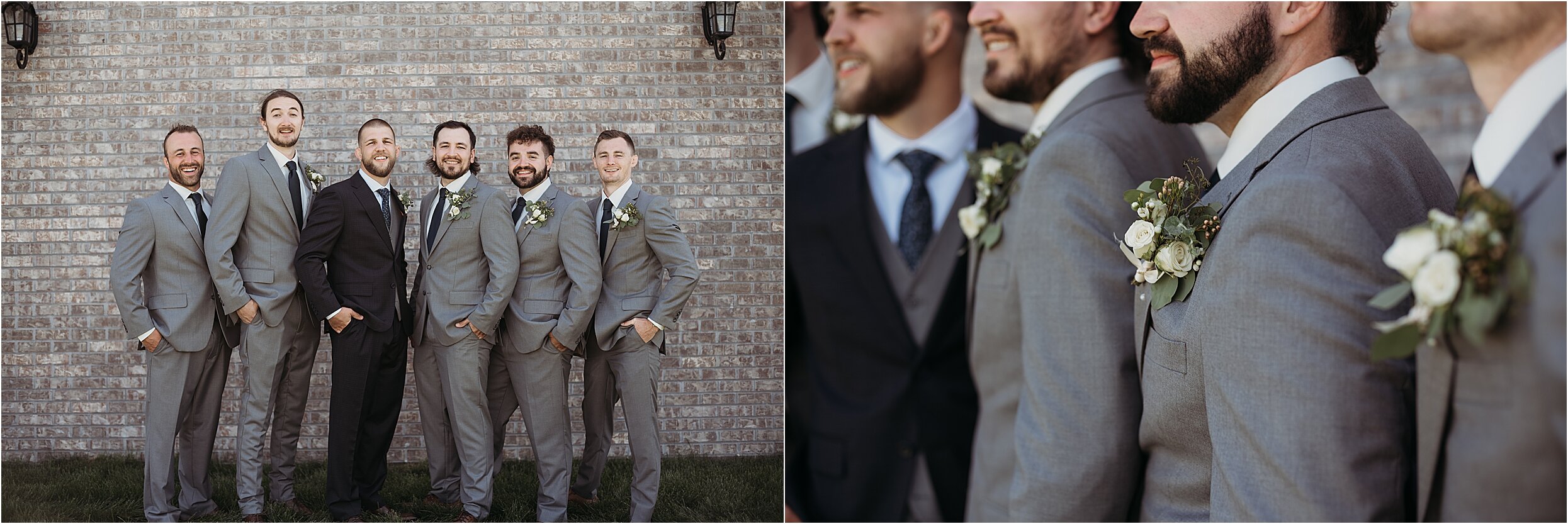 groomsmen in gray suits