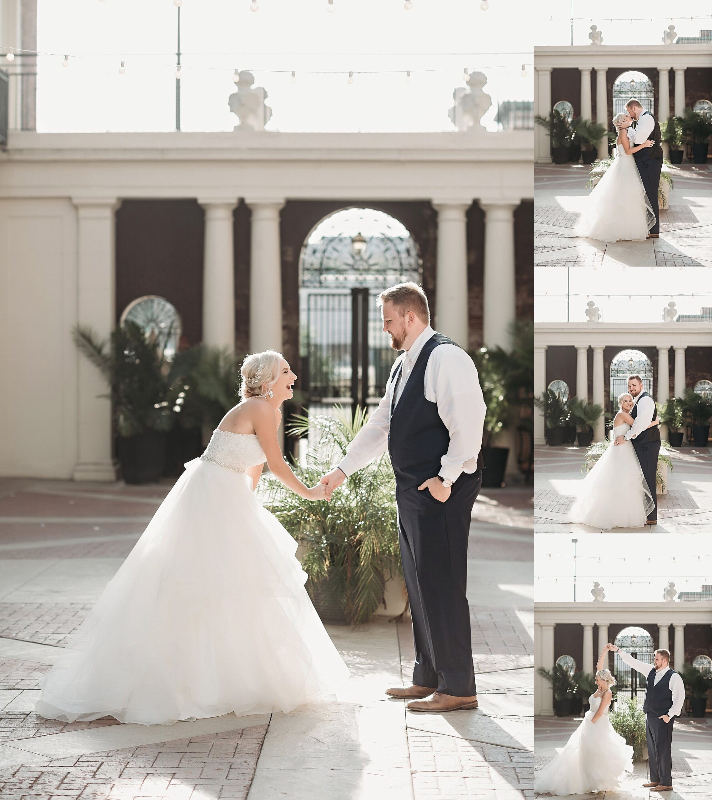bride and groom romantic portraits omaha nebraska magnolia hotel
