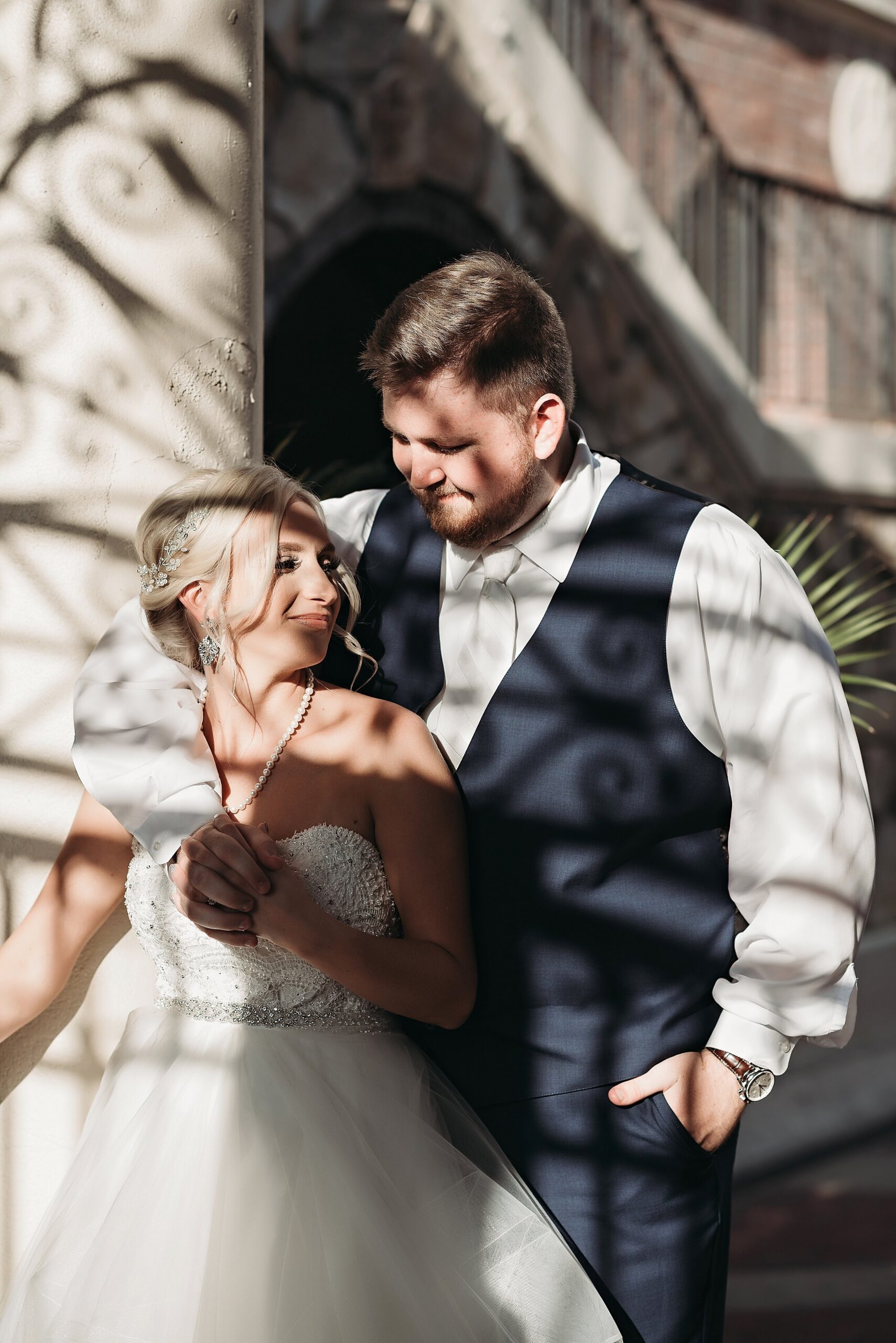 bride and groom romantic portraits omaha nebraska magnolia hotel