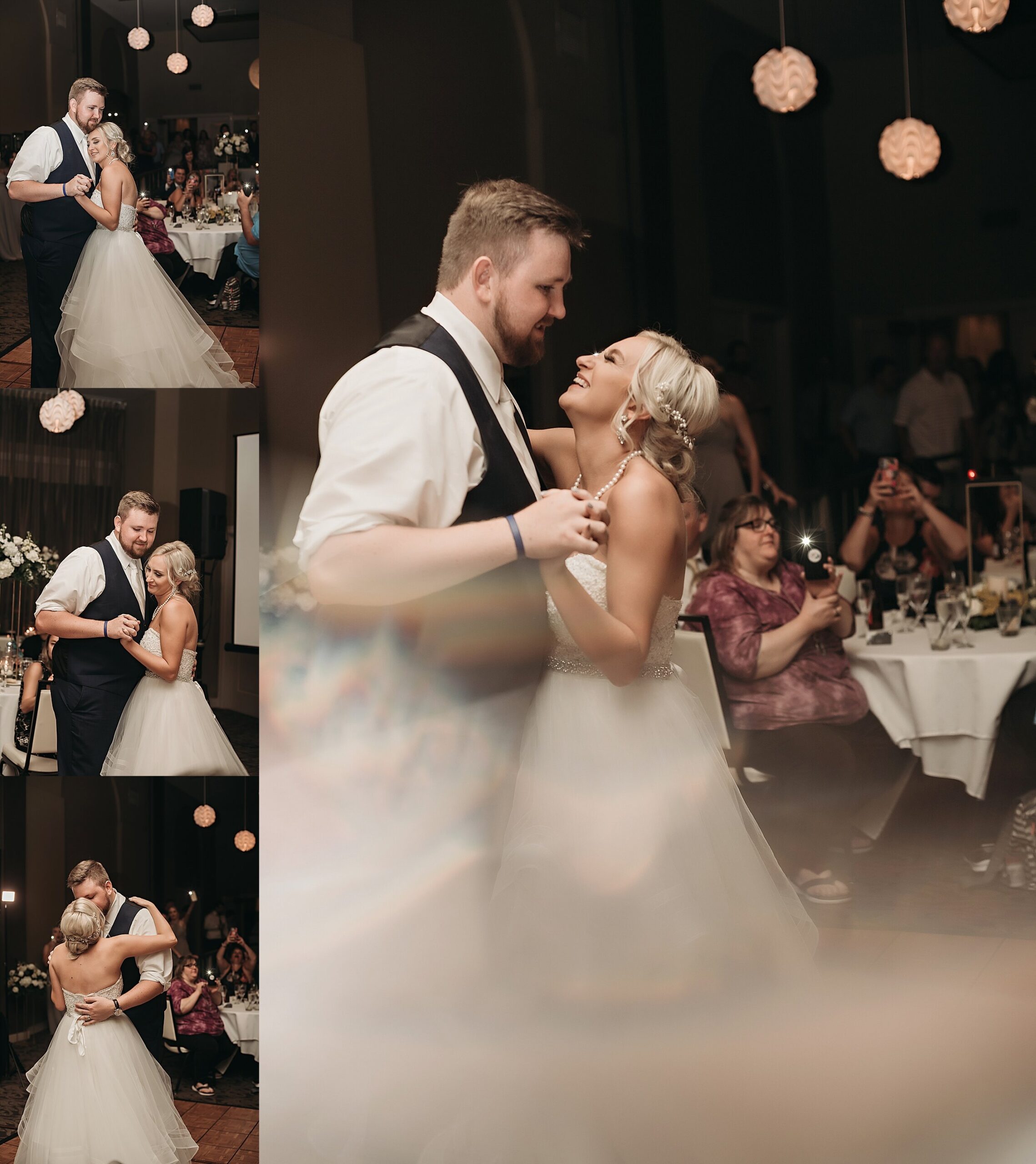 bride and groom first dance ballroom magnolia hotel omaha nebraska