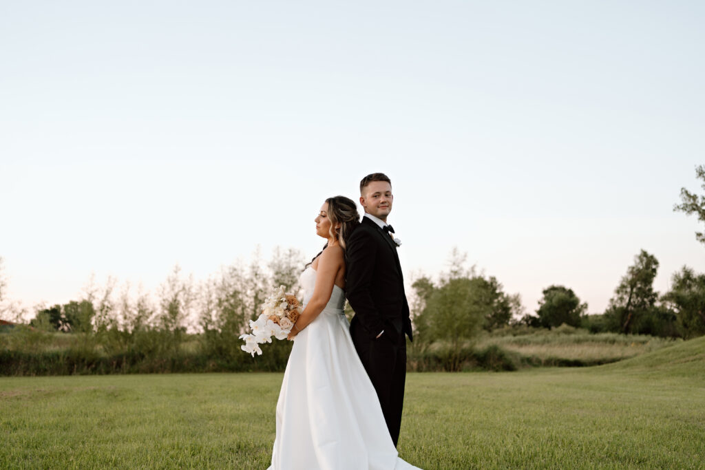 Bride and groom portrait at The Atrium at Blue Haven